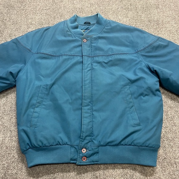 John Weitz Other - Vintage John Weitz Bomber Plaid Teal Jacket